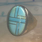 Zuni ring Turquoise band size 10.25 sterling silver