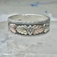 Black Hills Gold ring leaves floral wedding band size 12 sterling men women