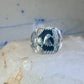 Black Hills Gold onyx ring size 11 Eagle feather Sterling silver women men 12K