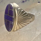 Blue Lapis ring Native American Navajo size 11.50 floral sterling silver women men