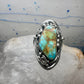 Navajo ring turquoise leaves size 9.5 sterling silver women men