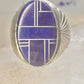 Blue Lapis ring Native American Navajo size 11.50 floral sterling silver women men