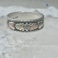 Black Hills Gold ring leaves floral wedding band size 12 sterling men women