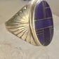 Blue Lapis ring Native American Navajo size 11.50 floral sterling silver women men