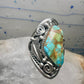 Navajo ring turquoise leaves size 9.5 sterling silver women men