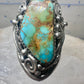 Navajo ring turquoise leaves size 9.5 sterling silver women men