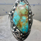 Navajo ring turquoise leaves size 9.5 sterling silver women men