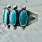 Zuni ring turquoise band size 4.75 pinky  petite point sterling silver women girls