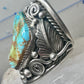 Navajo ring turquoise leaves size 9.5 sterling silver women men