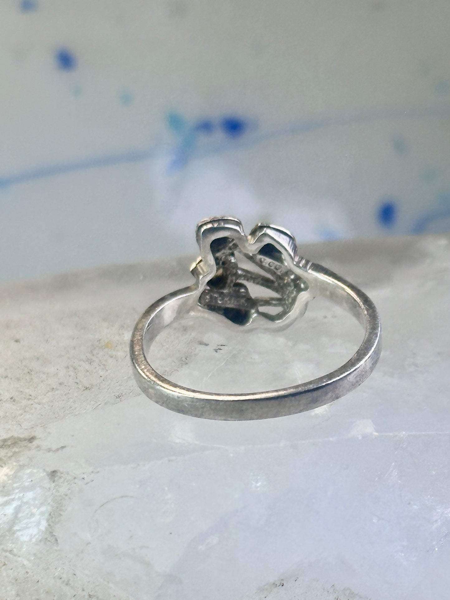 Black Hills Gold ring size 9 leaves floral band Sterling silver women girls