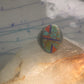 Zuni ring Turquoise spiny oyster lapis inlay band size 10 sterling silver