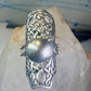 Armor ring size 9 Renaissance Medieval moving full finger band Sterling silver women men&nbsp;
