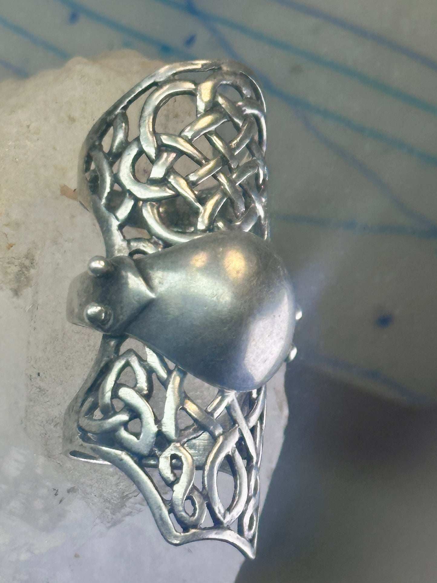 Armor ring size 9 Renaissance Medieval moving full finger band Sterling silver women men&nbsp;