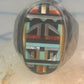 Zuni ring Turquoise mother of pearl jet inlay band size 11.75 sterling silver