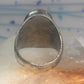 Zuni ring Turquoise mother of pearl jet inlay band size 11.75 sterling silver