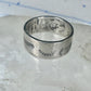 Feather ring wedding band size 11 by Carlos Diaz southwest sterling silver men women