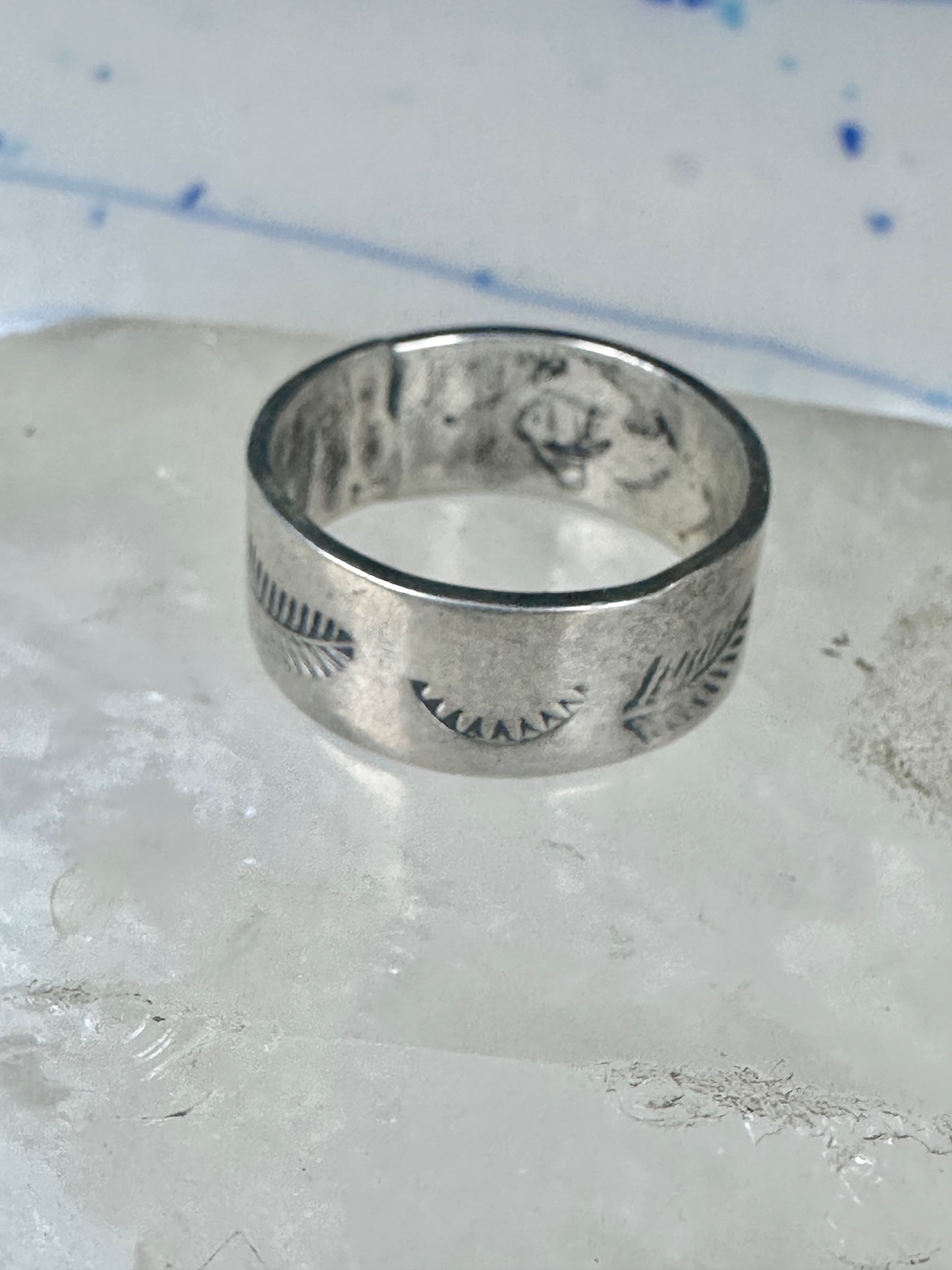Feather ring wedding band size 11 by Carlos Diaz southwest sterling silver men women