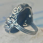 Turquoise ring size 4 pinky leaves floral flowers  art deco Sterling silver women girls