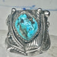 Navajo ring Turquoise cigar band Sharon Francisco size 6.2 sterling silver women