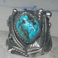 Navajo ring Turquoise cigar band Sharon Francisco size 6.2 sterling silver women