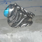 Navajo ring Turquoise cigar band Sharon Francisco size 6.2 sterling silver women