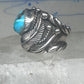 Navajo ring Turquoise cigar band Sharon Francisco size 6.2 sterling silver women