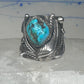 Navajo ring Turquoise cigar band Sharon Francisco size 6.2 sterling silver women