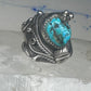 Navajo ring Turquoise cigar band Sharon Francisco size 6.2 sterling silver women