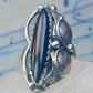 Long Onyx ring Navajo size 9 feathers leaves  Sterling silver women girls