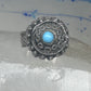 Poison Ring Size 6.7 adj Turquoise BOHO Egyptian images sterling silver