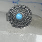 Poison Ring Size 6.7 adj Turquoise BOHO Egyptian images sterling silver