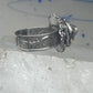 Poison Ring Size 6.7 adj Turquoise BOHO Egyptian images sterling silver