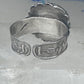 Poison Ring Size 6.7 adj Turquoise BOHO Egyptian images sterling silver