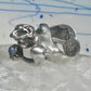 Male Ring figure holding a stone Good Luck size 8.75 sterling silver women