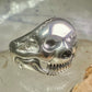 Skull ring size 14 figurative moving jaw sterling silver men