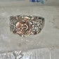 Black Hills Gold ring Rose band Valentine size 7.75 sterling silver women 12K over sterling