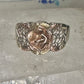 Black Hills Gold ring Rose band Valentine size 7.75 sterling silver women 12K over sterling