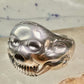 Skull ring size 14 figurative moving jaw sterling silver men