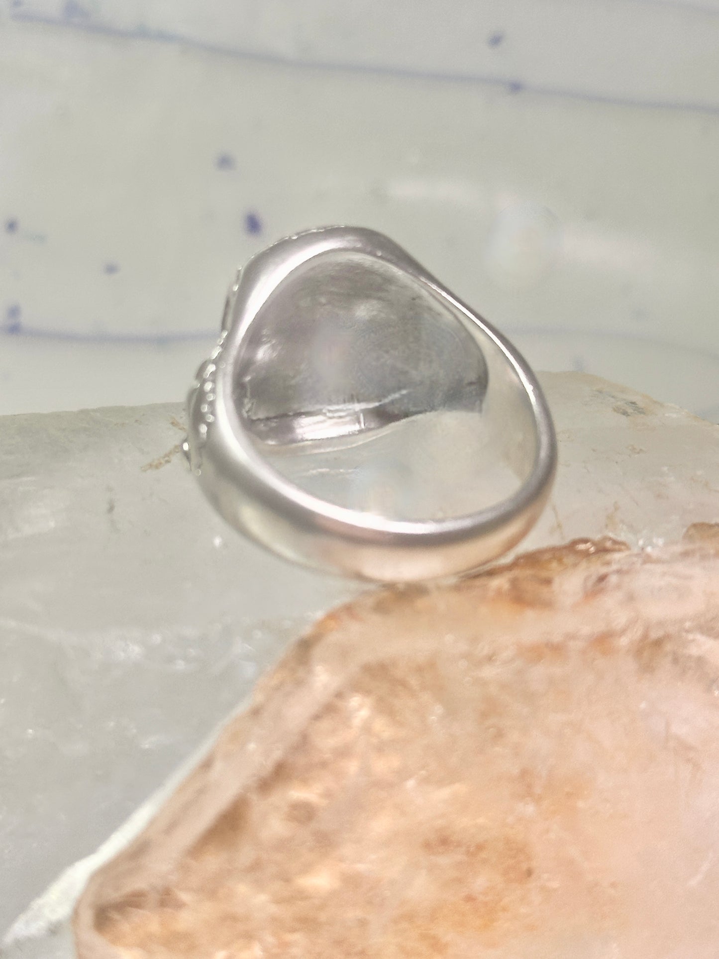 Skull ring size 14 figurative moving jaw sterling silver men
