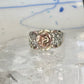 Black Hills Gold ring Rose band Valentine size 7.75 sterling silver women 12K over sterling