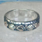 Black Hills Gold ring size 10 leaves floral band Sterling silver women