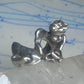 Male Ring figure holding a stone Good Luck size 8.75 sterling silver women