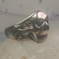 Skull ring size 14 figurative moving jaw sterling silver men