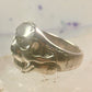 Skull ring size 14 figurative moving jaw sterling silver men