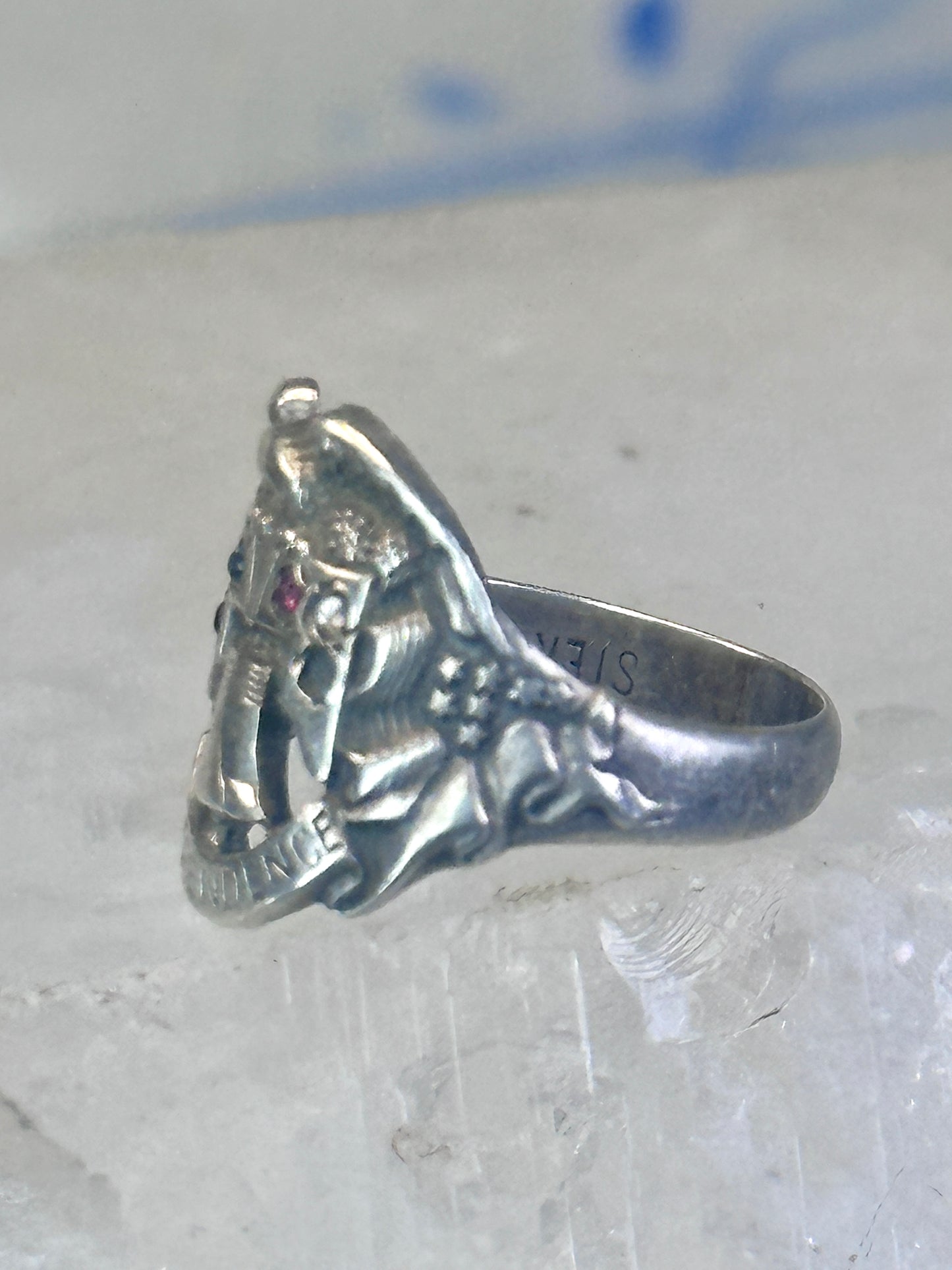 Eagle ring Liberty Bell Independence size 2.5 pinky Sterling silver women AS IS