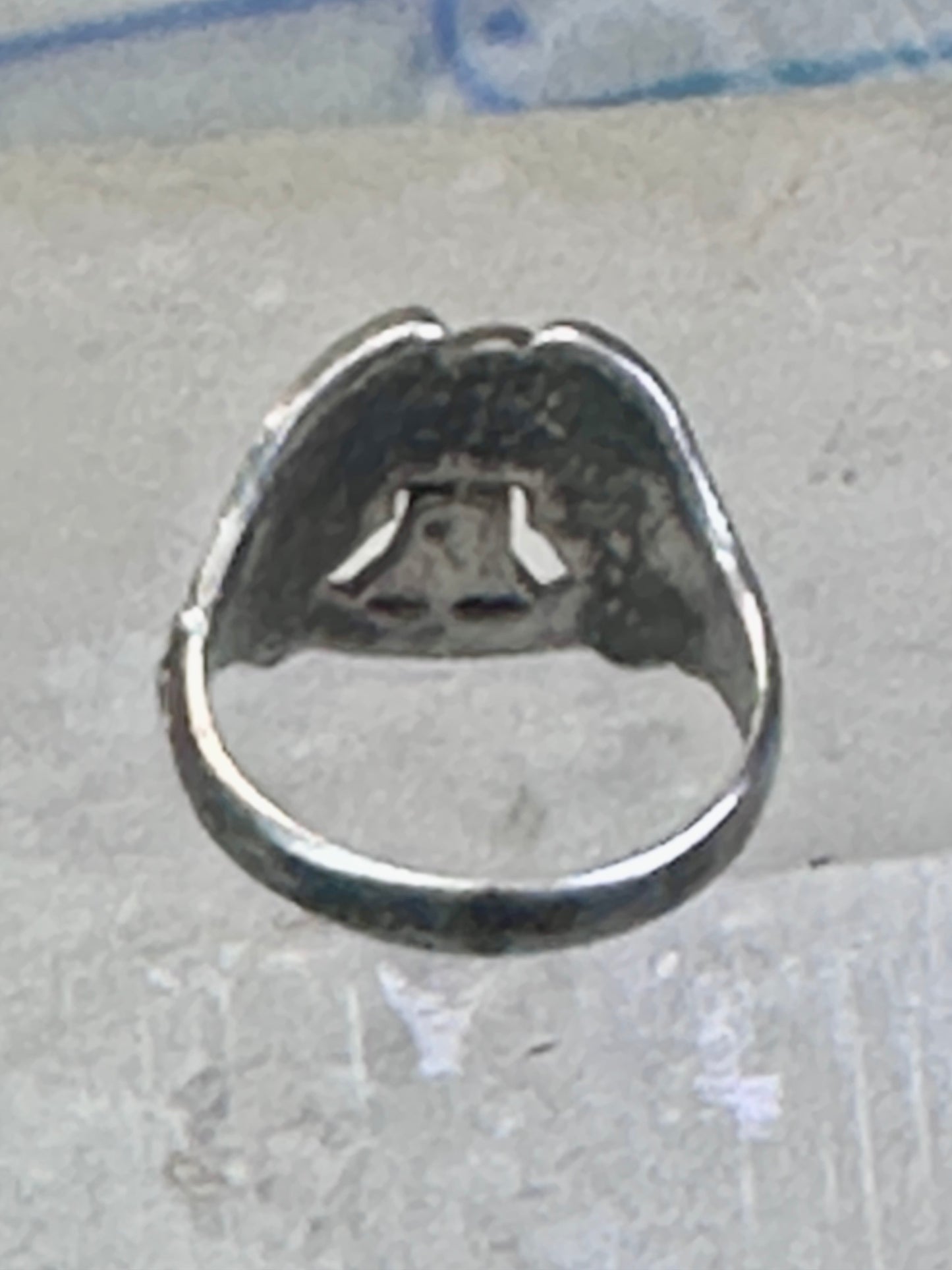 Eagle ring Liberty Bell Independence size 2.5 pinky Sterling silver women AS IS