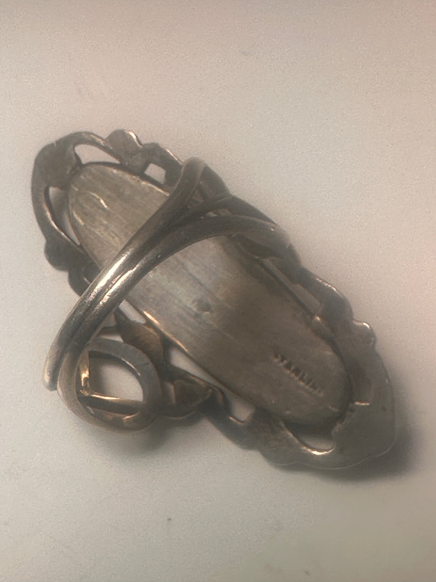 Long Turquoise ring Art Deco Peace size 6.5 sterling silver women girls