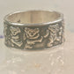 Marching Bears ring Bear band size 7.75 Mexico sterling silver men women