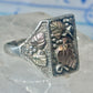 Black Hills Gold ring grape leaves size 9.5 pinky Sterling silver women men