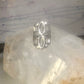 Sandcast ring Navajo floral flower geometric band size 7.25 sterling silver women